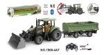 Green Tractor with Trailer R/C 1:20