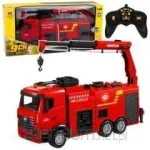 Gaisrinis automobilis su kranu ir vandens patranka, nuotoliniu būdu valdomas RC &bdquo;Huina&ldquo;, mastelis 1:18