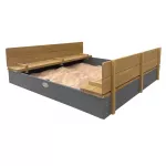 Smėlio dėžė AXI XXL &bdquo;Ella&ldquo; 150 &times; 150 cm, pilka