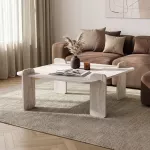Kavos staliukas, &bdquo;Hanah Home&ldquo;, travertinas, 117 x 35 x 117