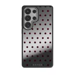 Red Velvet - Samsung Galaxy S25 Ultra Case, Elite Mirror Dark (Magnetic) / Silver