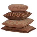 LUVO CUSHIONS VELVET PINK/SAND - SET OF 4
