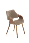 K396 chair, color: walnut / beige
