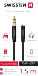 Swissten Textile Audio Cable 3,5 mm (male) / 3,5 mm (female) / 1.5m