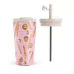 No Crumbs - Travel Mug, 500 ml / Flap & Straw Set