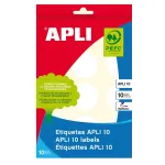 Lipnios etiketės APLI, apvalūs, diam. 32 mm,10 l., balta, pak.