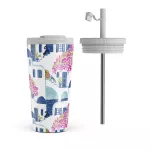 Santorini - Travel Mug, 500 ml / Flap & Straw Set