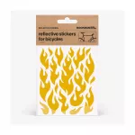Helkurkleepsud jalgrattale BOOKMAN Reflective Stickers for Bicycles, Yellow Flames