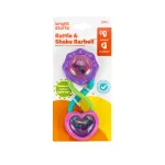 BRIGHT STARTS bar&scaron;kutis - kramtukas Rattle and Shake Barbell, 8672