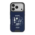 Wine & Dine - iPhone 17 Pro Case, Elite Dark (MagSafe) / Silver