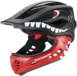 &bdquo;Rockbros TT-32006 Shark&ldquo; vaikų &scaron;almas su nuimamu apatiniu skydeliu, dydis S (48&ndash;52) &ndash; juodas