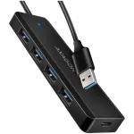 AXAGON HUE-C1A 4x USB3.2 Gen 1 Travel hub, USB-C power IN, w. 20cm Type-A cable