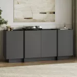 Konsolė, &bdquo;Hanah Home&ldquo;, antracito spalvos, juoda, 180 x 80 x 45