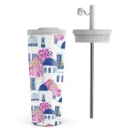 Santorini - Travel Mug, 700 ml / Flap & Straw Set