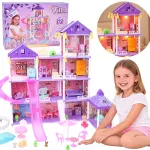 WILLA LED dollhouse with slide 250 pieces - furniture and figurines ZA6562