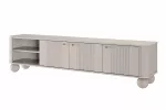 Tv Set Vesper 187 Cm With Open Shelfs - Cashmere / Gold Handles