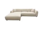 &bdquo;Leia Divansofa Left&ldquo; fotelis &ndash; smėlio spalvos &bdquo;Boucle&ldquo;