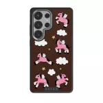 Cloud Hopping - Samsung Galaxy S25 Ultra Case, Elite Dark (Magnetic) / Silver