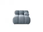 Velvet Chaise Longue Right, "Bellis", 1 Seat, 94x155x70 Made in Europe