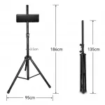 Smiginio taikinio stovas Bullet Hybrid su krep&scaron;iu, 135&ndash;186 cm