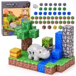 Magnetic blocks RHINO construction cubes and pixels 47pcs ZA6605