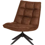 JOUKE SWIVEL ARMCHAIR IMITATION LEATHER COGNAC [fsc]