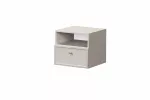 Wall Mounted Night Stand Lorini - Cashmere / Gold Handles