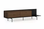 Tv Set With 2 Door Zenar - Elegant Nut / Black / Black Legs