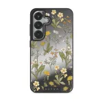 District Wildflowers - Samsung Galaxy S25 Plus Case, Elite Mirror Dark (Magnetic) / Silver
