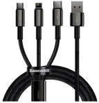 Baseus 3in1 Tungsten Gold USB to Micro USB / USB-C / Lightning Cable 1.5m