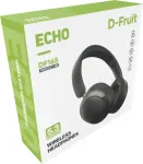 Belaidės ausinės - D-Fruit Echo DF165 40 mm Bluetooth 5.3 &bdquo;Ultra Bass&ldquo; Juodos