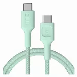 Cable USB-C-USB-C PowerStream 100W braid 1,2m green