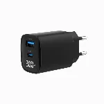 CHARGER USB 30W 2PORT/TA-UC-PDQC30LCD-BK-01 GEMBIRD