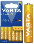 Baterijos - VARTA Longlife LR03 6 vnt. (4103)