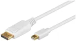 Goobay | Mini DisplayPort adapter cable 1.2 | White | Mini DisplayPort plug | DisplayPort plug | 1 m | Gold-Plated connectors
