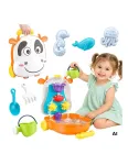 SAND AND WATER SET COW 2IN1 SUITCASE WATER TABLE WOOPIE