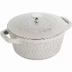 Staub Round Cast Iron Pot - 4 ltr, White Truffle