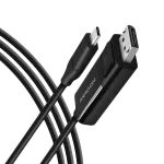Active USB-C -> DisplayPort cable - adapter AXAGON RVC-DPC for connecting a DisplayPort monitor/TV/projector to a notebook or mobile phone using USB type C connector.