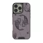 Pisces - iPhone 16 Pro Max Case, Elite Dark (MagSafe) / Silver / Purple