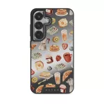 Sunny Side Up - Samsung Galaxy S25 Case, Elite Mirror Dark (Magnetic) / Silver