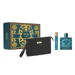 &bdquo;VERSACE Eros&ldquo; kvepalų rinkinys: kvepalų pur&scaron;kiklis 100 ml + kvepalų pur&scaron;kiklis 10 ml + kosmetinė
