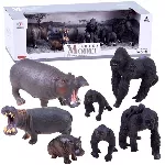 Gyvūnų rinkinys SAFARI hippo gorilla ZA2987