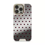 Red Velvet - iPhone 16 Pro Max Case, Elite Mirror Light (MagSafe) / Gold
