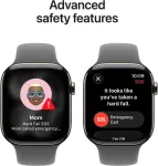 Apple Watch Series 11 GPS + Cellular 46mm Natural Titanium Case with Stone Grey Sport Band - M/L