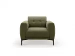 Velvet Armchair, "Lazio", 1 Seat, 87x85x85 Made in Europe