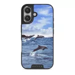Retro Splash - iPhone 16 Case, Elite Dark (MagSafe) / Gunmetal