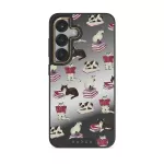 Curious Cat - Samsung Galaxy S25 Plus Case, Elite Mirror Dark (Magnetic) / Gold