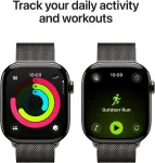 Apple Watch Series 11 GPS + Cellular 46mm Slate Titanium Case with Slate Milanese Loop - S/M