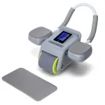 KA08 GRAY ABS AUTOMATIC ABDOMINAL MUSCLE EXERCISE WHEEL WITH LCD DISPLAY AND HMS CHARGING
