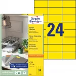 Lipnios etiketės Avery Zweckform, A4, 70x37mm, 100 lapų, 24 etiketės lape, geltonos spalvos